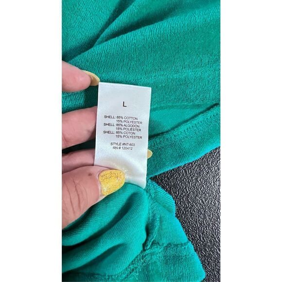 NIA LUCERNE TERRY TANK GREEN SIZE L P1-72 NEW - Picture 9 of 10